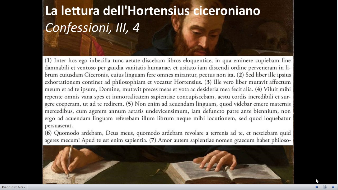 Le confessioni di Agostino. Seconda parte della Lettura dell’ Hortensius