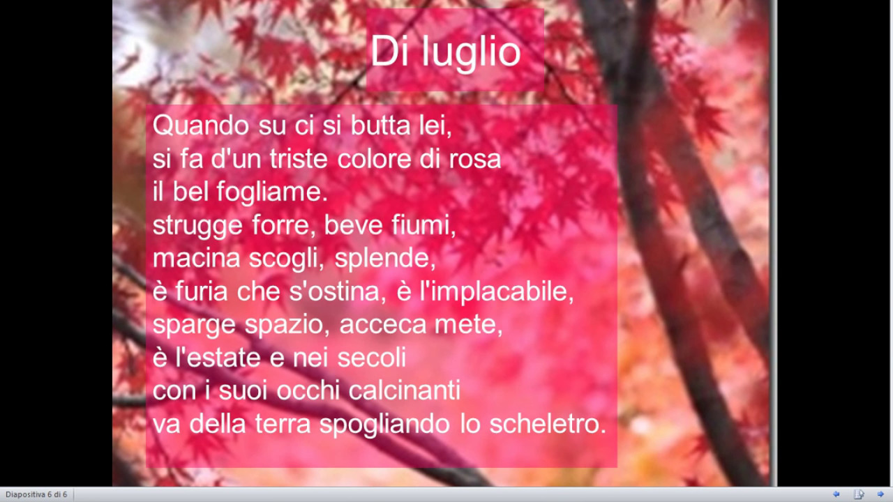 Di luglio di Giuseppe Ungaretti